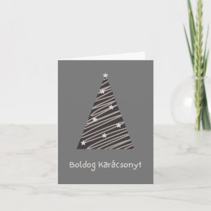 Tarjeta Feliz Navidad húngara de Navidad