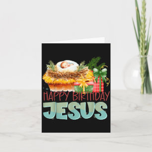 Tarjeta Feliz Navidad Jesús Es El Regalo Al Mundo Chr