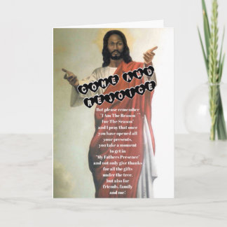 Tarjeta Feliz Navidad Jesús Negro