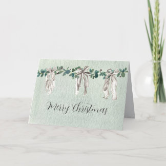 Tarjeta Feliz Navidad Lazos Primitivos Estrellas de Eucali