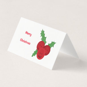 Tarjeta Feliz Navidad lindo holly
