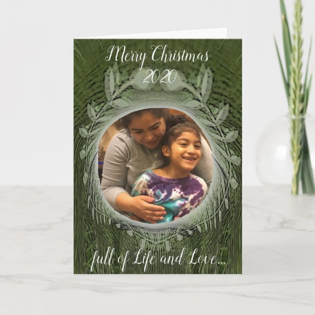 Tarjeta Feliz Navidad... llena de vida y amor... Vacío (Anverso)