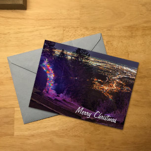 Tarjeta Feliz Navidad Manitou Incline Tree