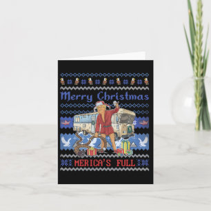 Tarjeta Feliz Navidad Merica, la graciosa Trump, la fealda