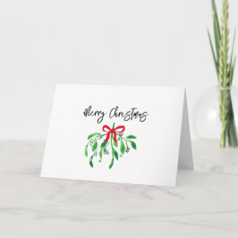 Tarjeta FELIZ NAVIDAD Mistletoe FELIZ FESTIVIDAD DE AÑO NU