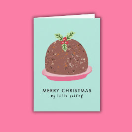 Tarjeta Feliz Navidad Moderno Ilustracion Pudding