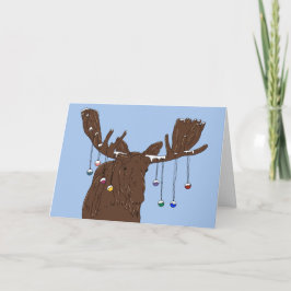 Tarjeta Feliz Navidad Moose