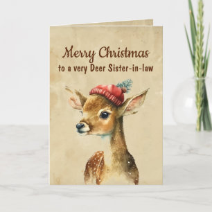 Tarjeta Feliz Navidad Muy Cierva Cuñada