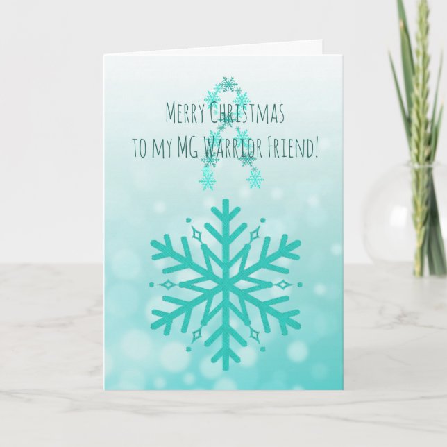 Tarjeta Feliz Navidad Myasthenia Gravis Warrivis Holiday (Anverso)