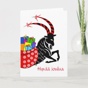 Tarjeta Feliz Navidad, Navidad en finés, Joulupukki