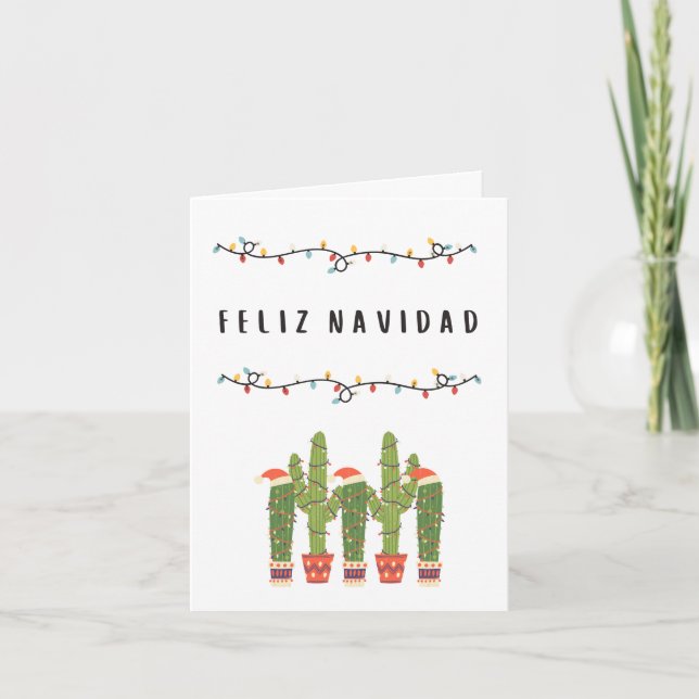 Tarjeta Feliz Navidad Navidad mexicana española de Navidad (Anverso)