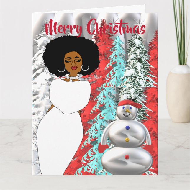 Tarjeta Feliz Navidad, Navidades afroamericanas (Anverso)