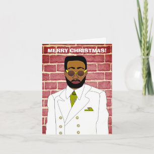 Tarjeta Feliz Navidad Navidades afroamericanos