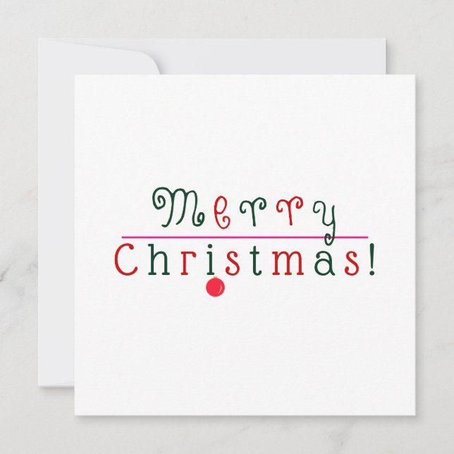 Tarjeta Feliz Navidad, Navidades colgantes de la Llanura d (Anverso)