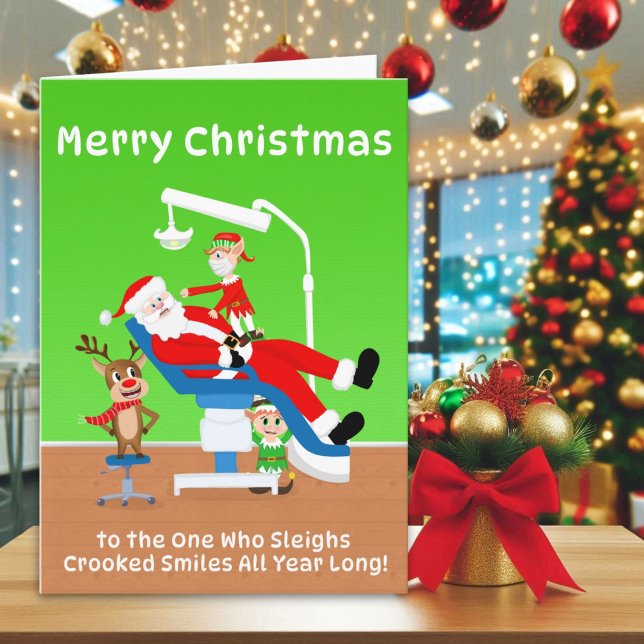 Tarjeta Feliz Navidad Ortodoncista Santa (Subido por el creador)
