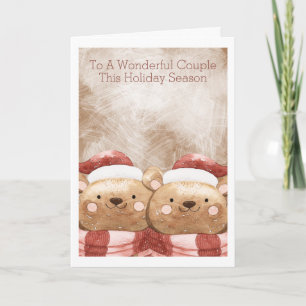 Tarjeta Feliz Navidad Osito Teddy Santa Personalizado