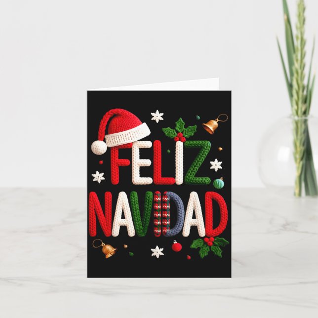 Tarjeta Feliz Navidad Pajamas Spanish Mexican Christmas Bo (Anverso)