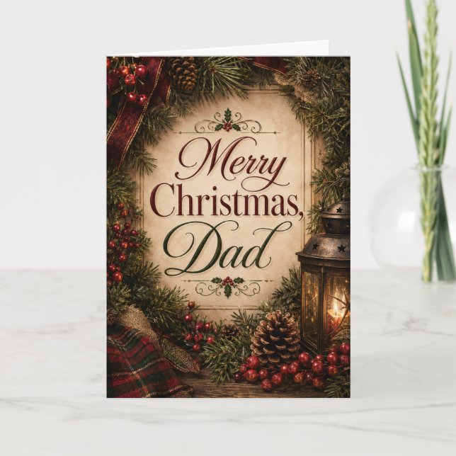 Tarjeta Feliz Navidad Papá (Anverso)