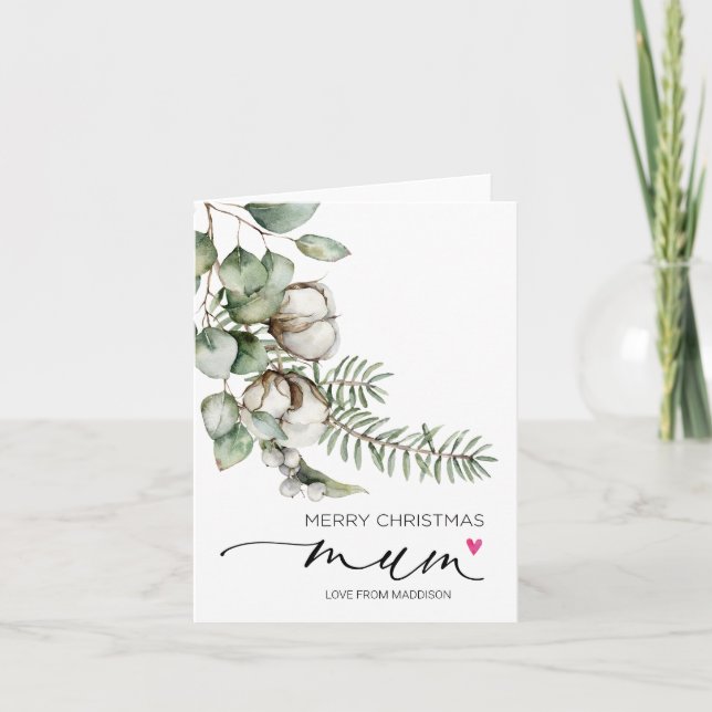 Tarjeta Feliz Navidad Para La Madre De La Mamá De La Tarje (Anverso)