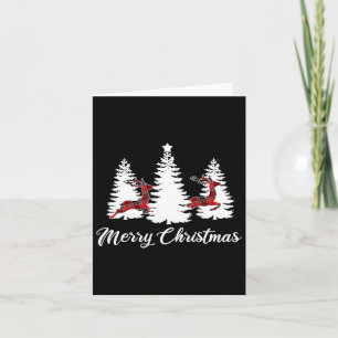 Tarjeta Feliz Navidad Para Las Mujeres Búfalo Tapado Reind