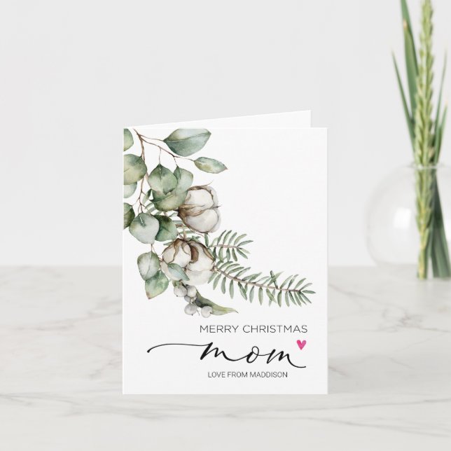 Tarjeta Feliz Navidad Para Mamá Madre Madre De Hija (Anverso)