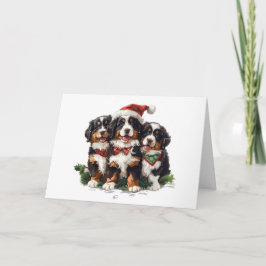 Tarjeta Feliz Navidad Perros de Montaña Berneses