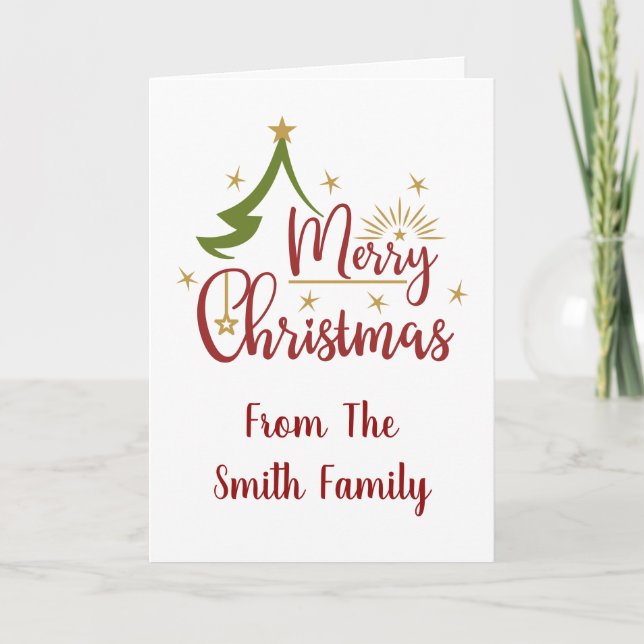 Tarjeta Feliz Navidad personalizada (Anverso)