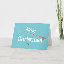 Tarjeta Feliz Navidad Pesca con Mosca