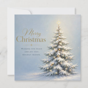 Tarjeta Feliz Navidad Pino Nevado