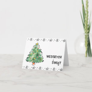 Tarjeta Feliz Navidad polaca