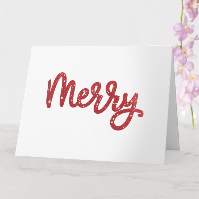 Tarjeta Feliz Navidad Purpurina (Orquídea)