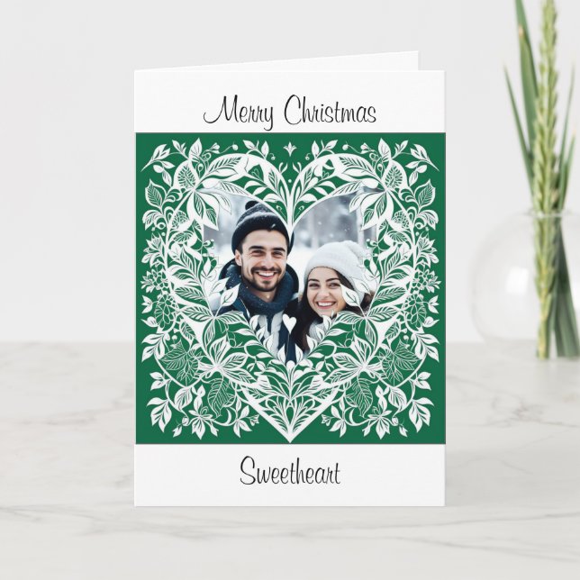 Tarjeta Feliz Navidad Querido | Foto de Navidad (Anverso)