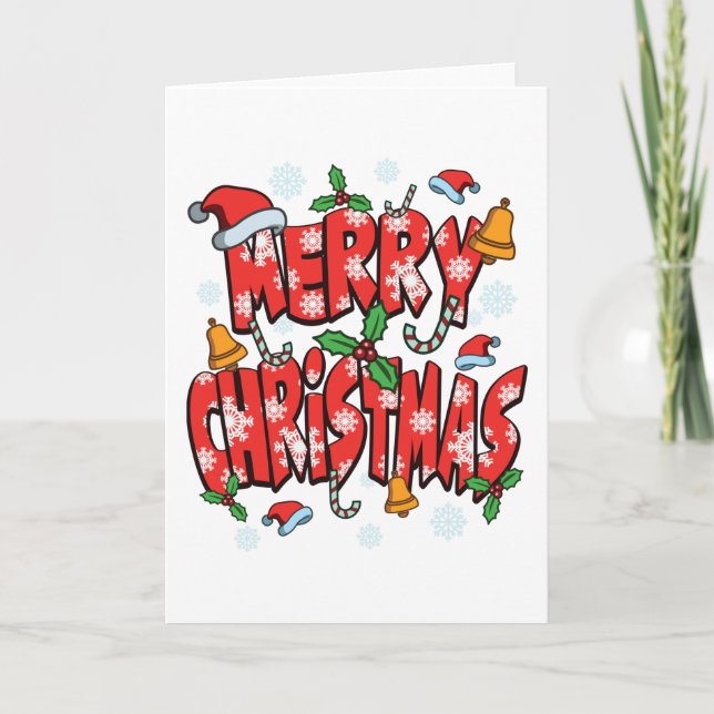 Tarjeta Feliz Navidad - Regalo de temporada festiva de Nav (Anverso)