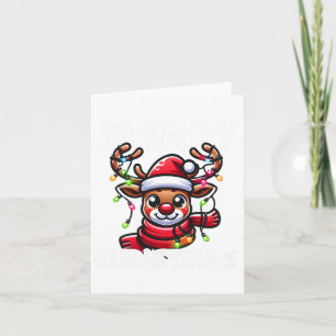 Tarjeta Feliz Navidad Reindeer Navidad Familia Hombres Muj
