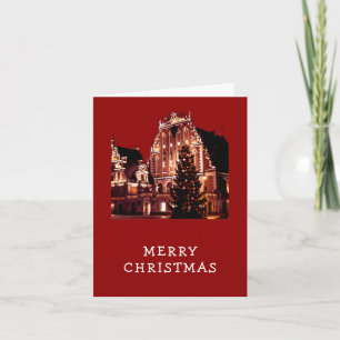 Tarjeta Feliz Navidad rojo