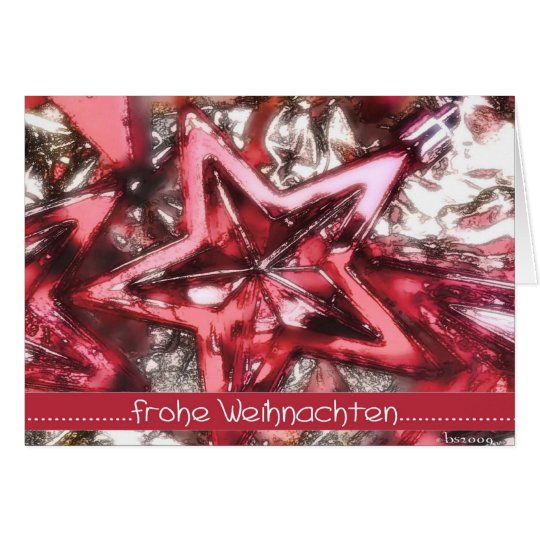 Tarjeta Feliz Navidad, rojo brillando estrella