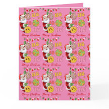 Feliz Navidad rosado moderno Papá Noel