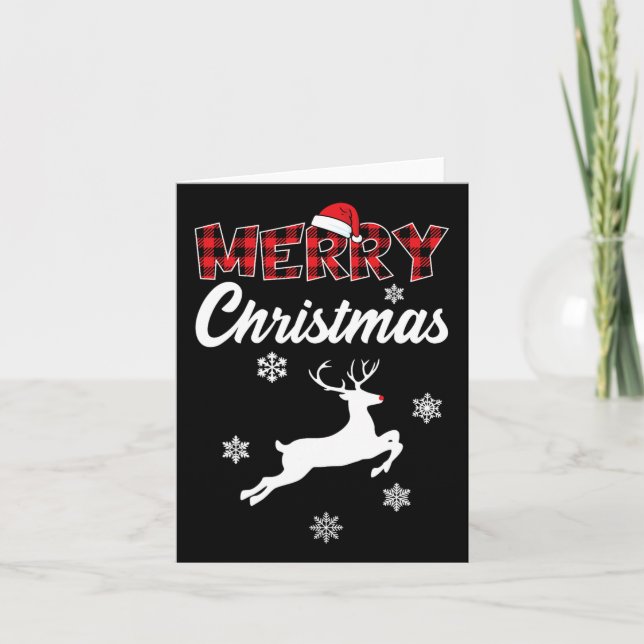 Tarjeta Feliz Navidad Rudolph Reindes Navidad (Anverso)