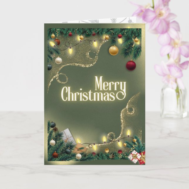 Tarjeta Feliz Navidad Sage (Orquídea)