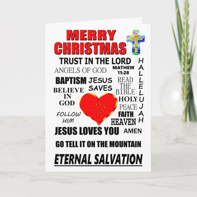 Tarjeta Feliz Navidad Salvación Eterna (Anverso)