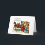 Tarjeta Feliz Navidad Santa Antiguo con Niños<br><div class="desc">Santa Antiguo y Niños</div>