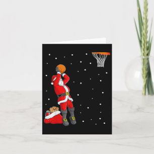 Tarjeta Feliz Navidad Santa Bysketbyll Player - Slam Dun