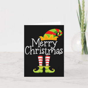 Tarjeta Feliz Navidad Santa Elf Squad de renos Funny Xma