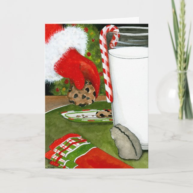 Tarjeta Feliz Navidad Santa Hamster por Bihrle (Anverso)