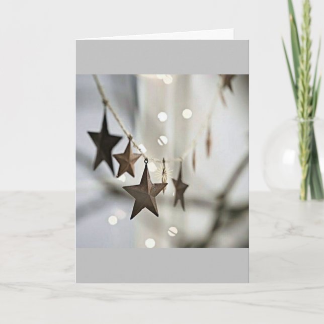 TARJETA FELIZ NAVIDAD SEA ACOGEDORA Y GUERRA, (Anverso)