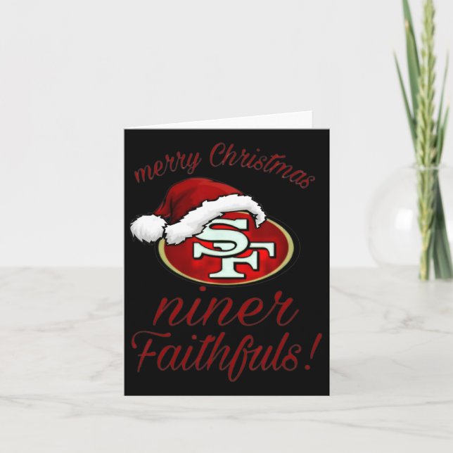 Tarjeta Feliz Navidad Sf 49 Niner Faithfuls (Anverso)