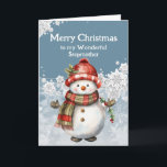 Tarjeta Feliz Navidad Snowman Stepwoman<br><div class="desc">La sonrisa de un muñeco de nieve,  tan cálida y brillante,  igual que nuestra amistad,  pura alegría. C Feliz Navidad,  mi querida Madrastra. Que nuestra risa nunca termine.</div>