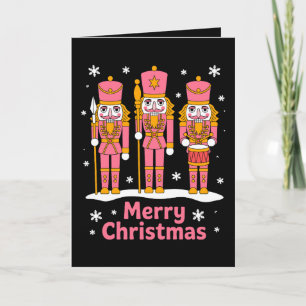 Tarjeta Feliz Navidad Soldados Cascanueces Copo de Nieve R
