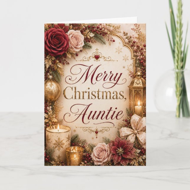Tarjeta Feliz Navidad Tía (Anverso)