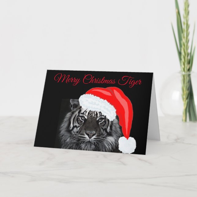 Tarjeta Feliz Navidad Tigre (Anverso)